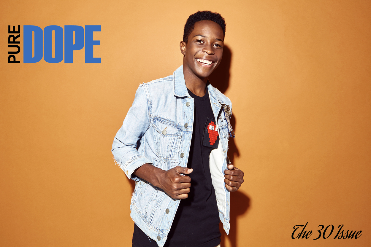 Actor Dante Brown featured in the "Teen Dream" edition of Pure DOPE Magazine's "The 30" Issue